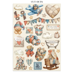 Stamperia Baby Junk Journal Stickers, Backgrounds, Cut-Outs (SBJK12)