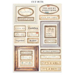 Stamperia Baby Junk Journal Stickers, Backgrounds, Cut-Outs (SBJK12)