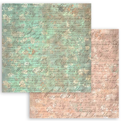 Stamperia Small Pad 10 sheets cm 20,3X20,3 (8"X8") Backgrounds Selection - Brocante Antiques