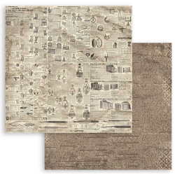 Stamperia Small Pad 10 sheets cm 20,3X20,3 (8"X8") Backgrounds Selection - Brocante Antiques