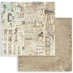 Stamperia Small Pad 10 sheets cm 20,3X20,3 (8"X8") Backgrounds Selection - Brocante Antiques