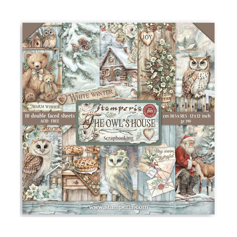 Stamperia Pad 10 sheets cm 30,5x30,5 (12"x12") - The Owl's House