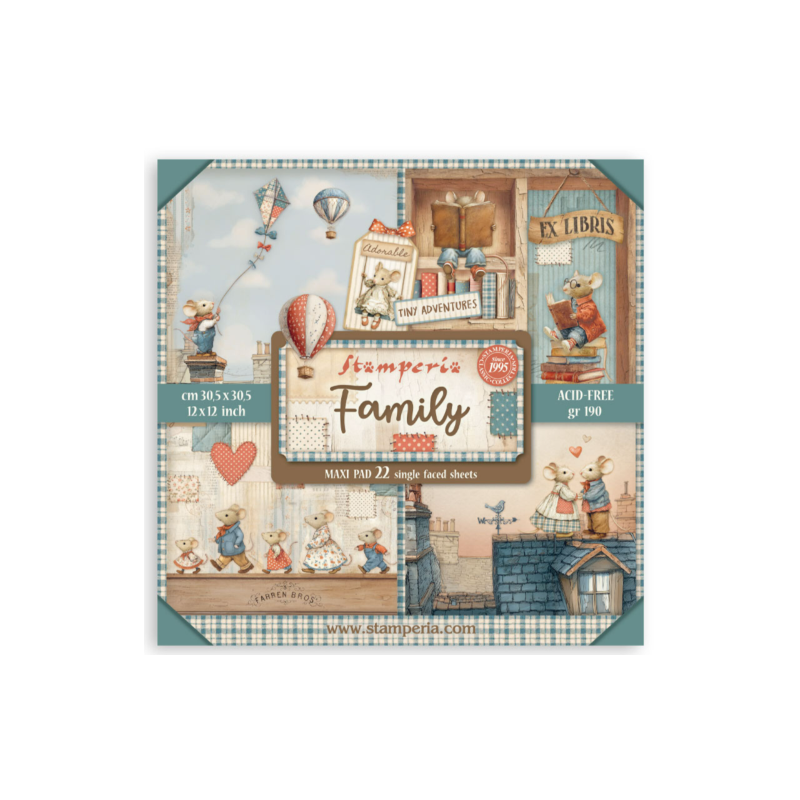stamperia Family 12x12 Inch Maxi Paper Pack (Single Face) (SBBXLB33)