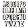 Sizzix • Tim Holtz Thinlits Die Set Alphanumeric Shadow Upper 26pcs  1 1/2inch