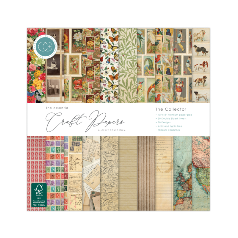 Craft Consortium The Collector 12x12 Inch Premium Paper Pad (CCEPAD038)