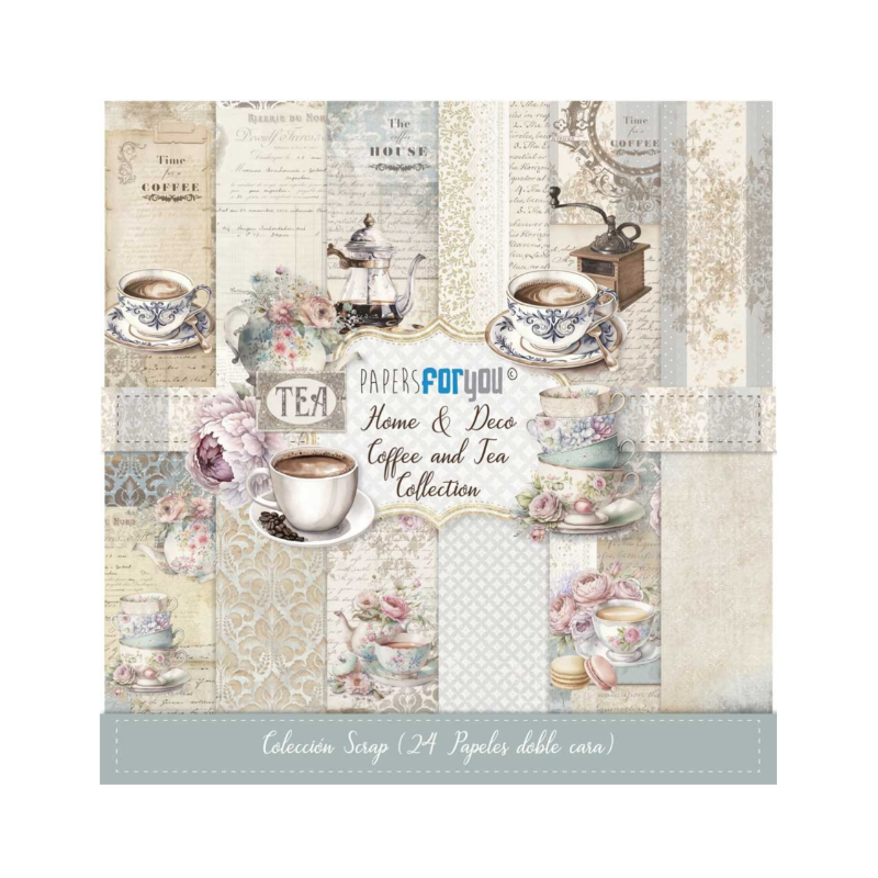 Papers For You 6X6 Home&Deco Coffee and Tea Mini Scrap Paper Pack (24pcs) (PFY-13702)