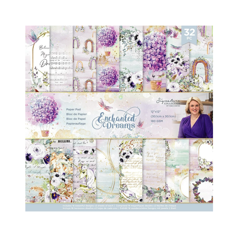 Crafter's Companion Enchanted Dreams 12x12 Inch Paper Pad (S-ED-PAD12