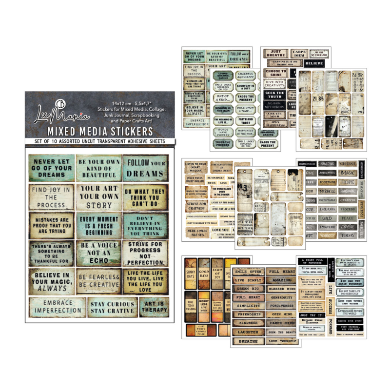 Ciao Bella mixmedia Stickers Kind Thoughts