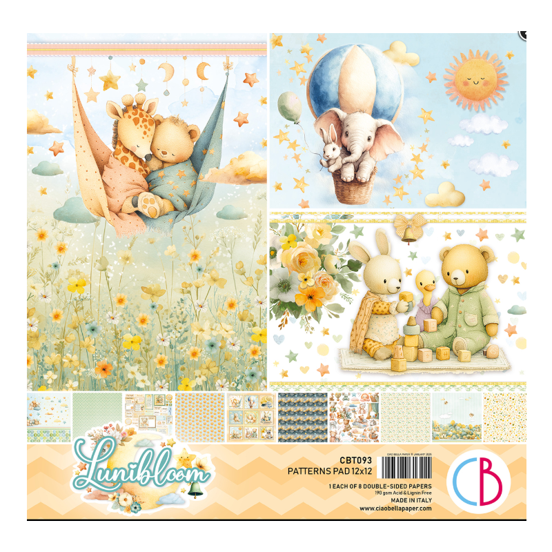 Ciao Bella 12x12 Patterns pad Lunibloom
