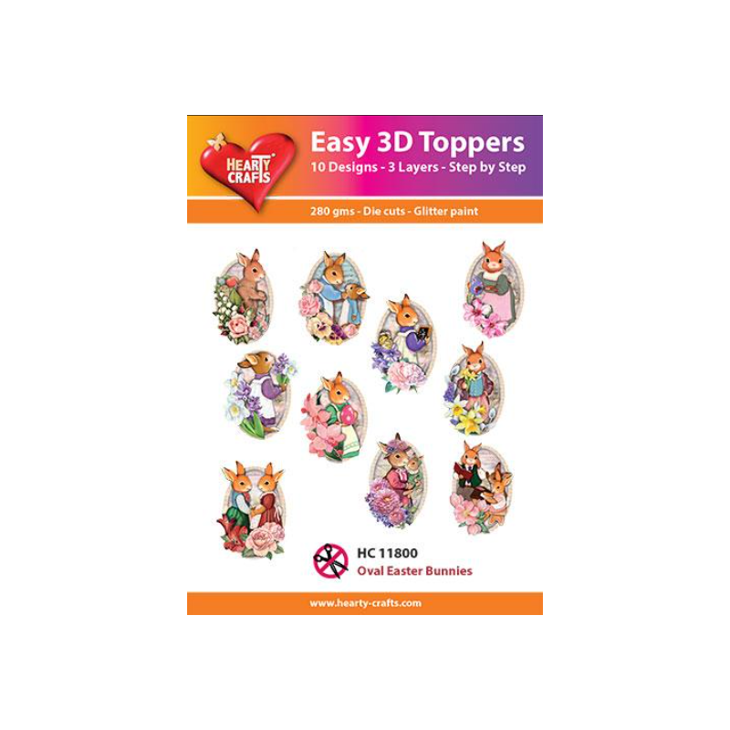 Easy 3D Toppers "Oval Easter Bunnies" HC11800