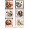 Barto Design 1st 3D ark med 6 bilder blommor och bi