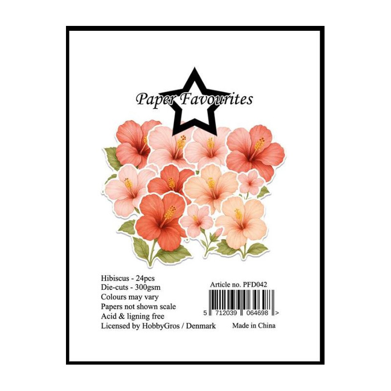 Paper Favourites Paper Pack Die cuts Hibiscus