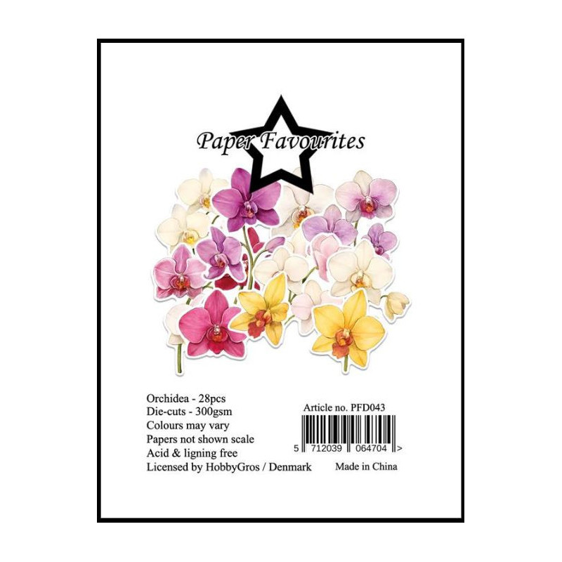 Paper Favourites Paper Pack Die cuts Orchidea
