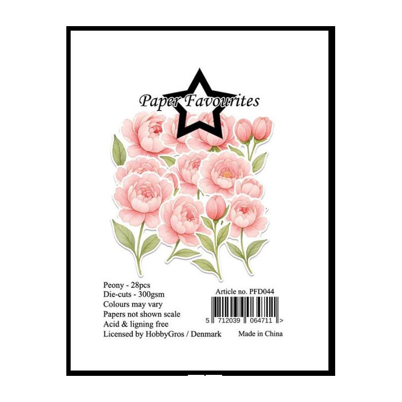 Paper Favourites Paper Pack Die cuts Peony