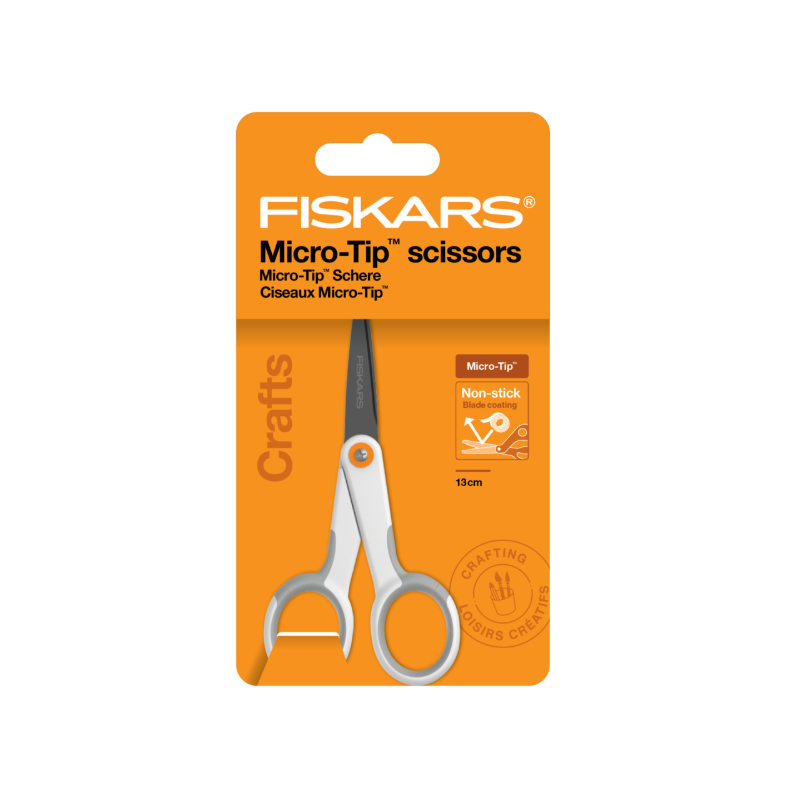 FISKARS Scissors Crafts Micro-Tip 13cm Non-stick (1070025) Sax