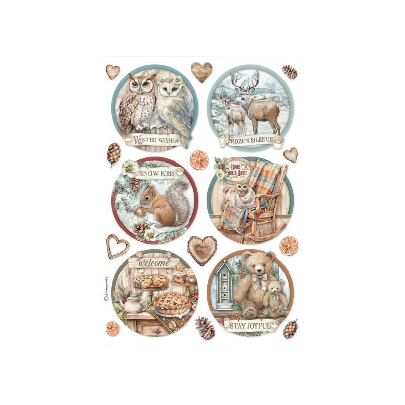 Stamperia The Owl's House A4 Rice Paper 6 Rounds (1pcs) (DFSA41057)