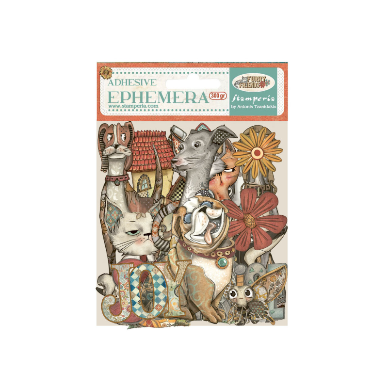 Stamperia Furry Friends Ephemera (38pcs) (DFLCT69)