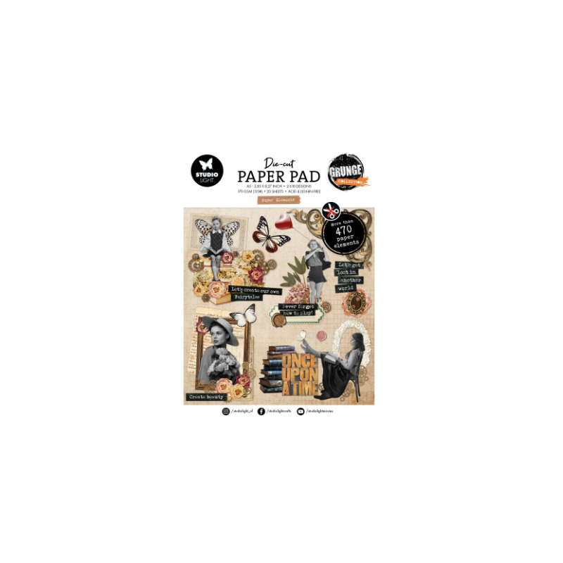 Studio Light • Grunge Collection Die-cut Paper Pad Paper Elements