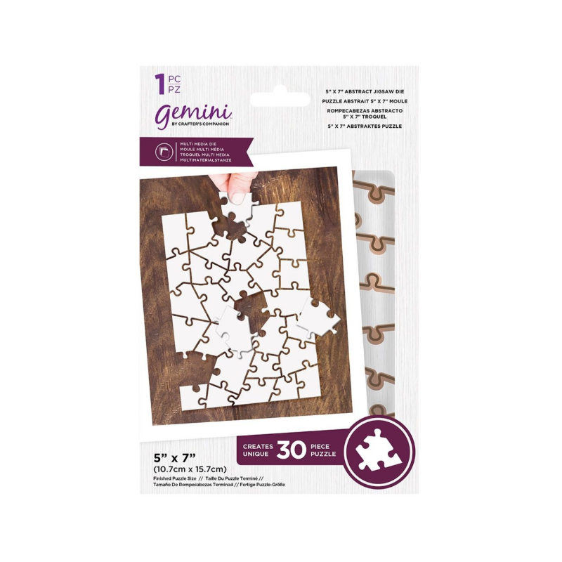 GEMINI 5x7 Inch Abstract Jigsaw Multi Media Dies (30pcs) (GEM-MMD-ABJIG30)