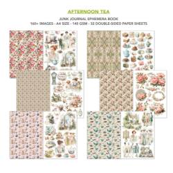 Ciao Bella Afternoon Tea A4 Junk Journal Ephemera Book (32pcs) (CBB020)