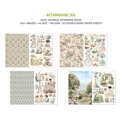 Ciao Bella Afternoon Tea A4 Junk Journal Ephemera Book (32pcs) (CBB020)