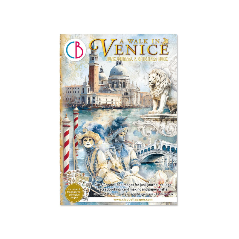 Ciao Bella A Walk in Venice A4 Junk Journal Ephemera Book (32pcs) (CBB023)