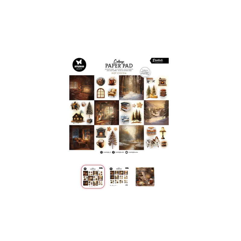 Studio Light • Essentials Collage 8X8 Paper Pad Hot Cocoa