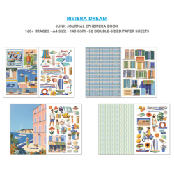 Ciao Bella Riviera Dream A4 Junk Journal Ephemera Book (32pcs) (CBB025)