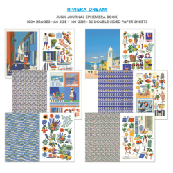 Ciao Bella Riviera Dream A4 Junk Journal Ephemera Book (32pcs) (CBB025)