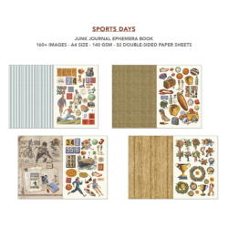 Ciao Bella Sports Days A4 Junk Journal Ephemera Book (32pcs) (CBB024)