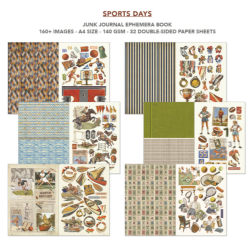 Ciao Bella Sports Days A4 Junk Journal Ephemera Book (32pcs) (CBB024)