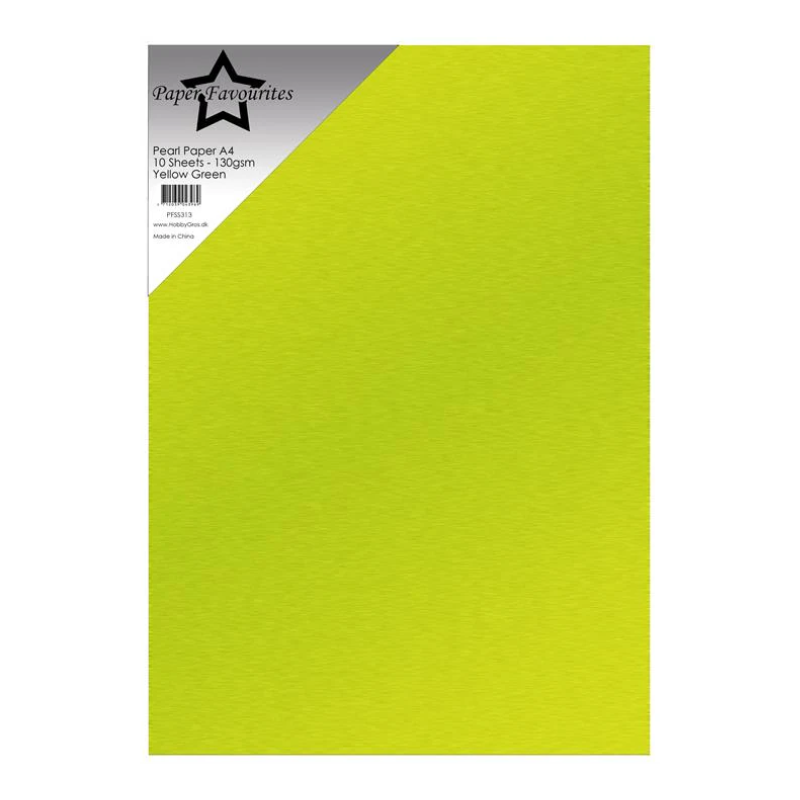 Paper Favourites Pearl paper "Yellow Green" PFSS313