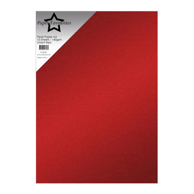 Paper Favourites Pearl paper "Orient Red" PFSS308