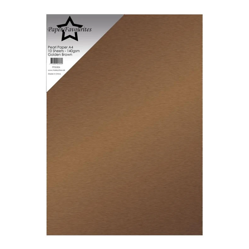 Paper Favourites Pearl paper "Golden Brown" PFSS306