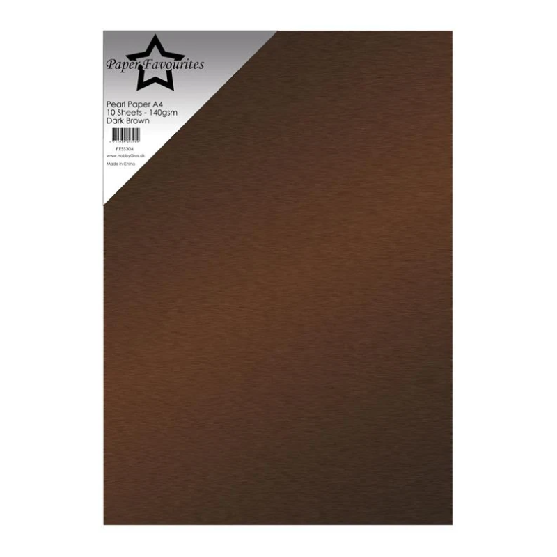 Paper Favourites Pearl paper "Dark Brown" PFSS304