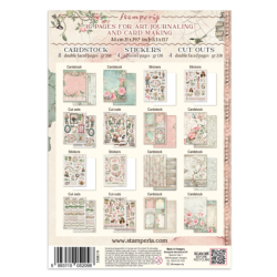 Stamperia House of Roses Junk Journal Stickers, Backgrounds, Cut-Outs (SBJK19)
