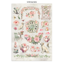 Stamperia House of Roses Junk Journal Stickers, Backgrounds, Cut-Outs (SBJK19)