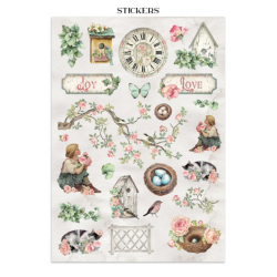 Stamperia House of Roses Junk Journal Stickers, Backgrounds, Cut-Outs (SBJK19)