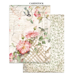 Stamperia House of Roses Junk Journal Stickers, Backgrounds, Cut-Outs (SBJK19)