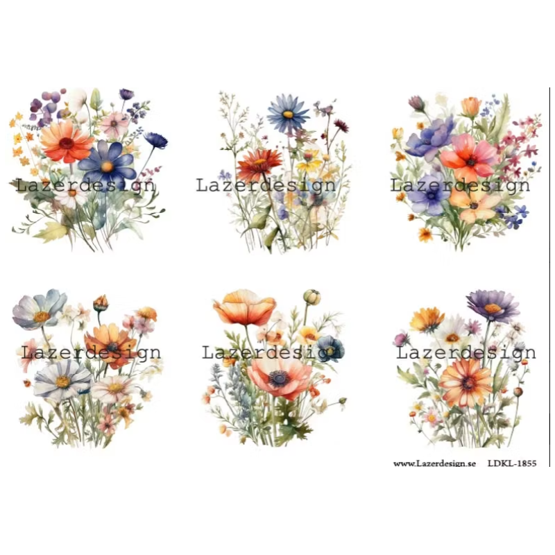 LazerDesign Klippark Blommor LDKL-1855