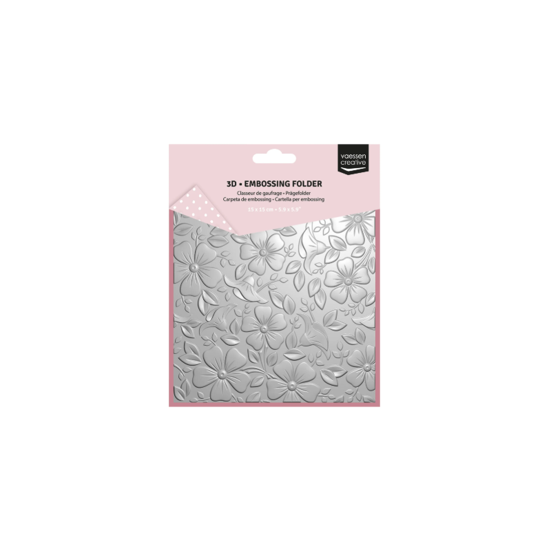Vaessen Creative • 3D Embossing Folder Background Flowers 6x6"