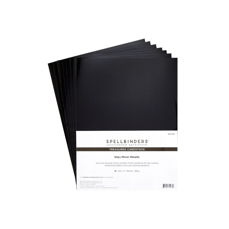 Spellbinders Treasured Cardstock 8,5x11 Inh Onyx Mirror Metallic (10pcs)  (SCSP-036)