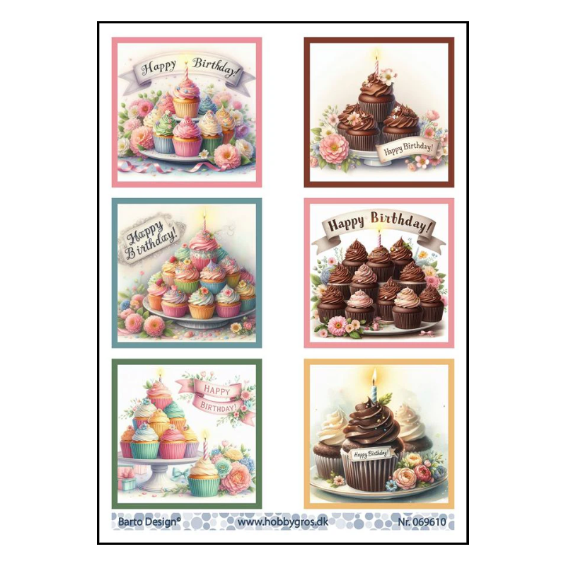 Barto Design 1st 3D ark med 6 bilder muffins 069610