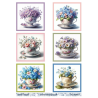 Barto Design 1st 3D ark med 6 bilder blommor i kopp 069601