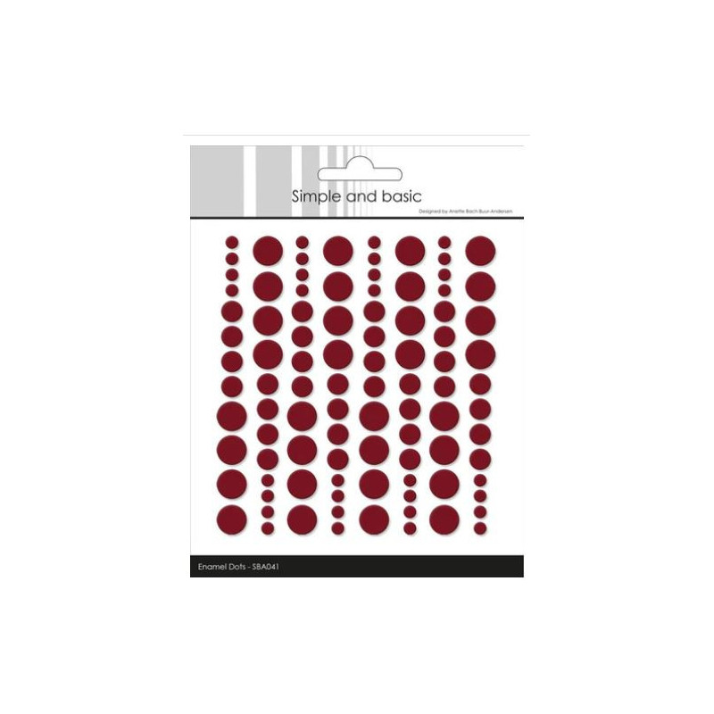 Simple and Basic Enamel Dots Burgundy - (96 pcs)" SBA041