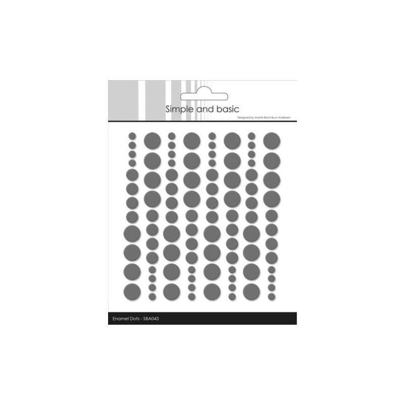 Simple and Basic Enamel Dots Charcoal - (96 pcs)" SBA043