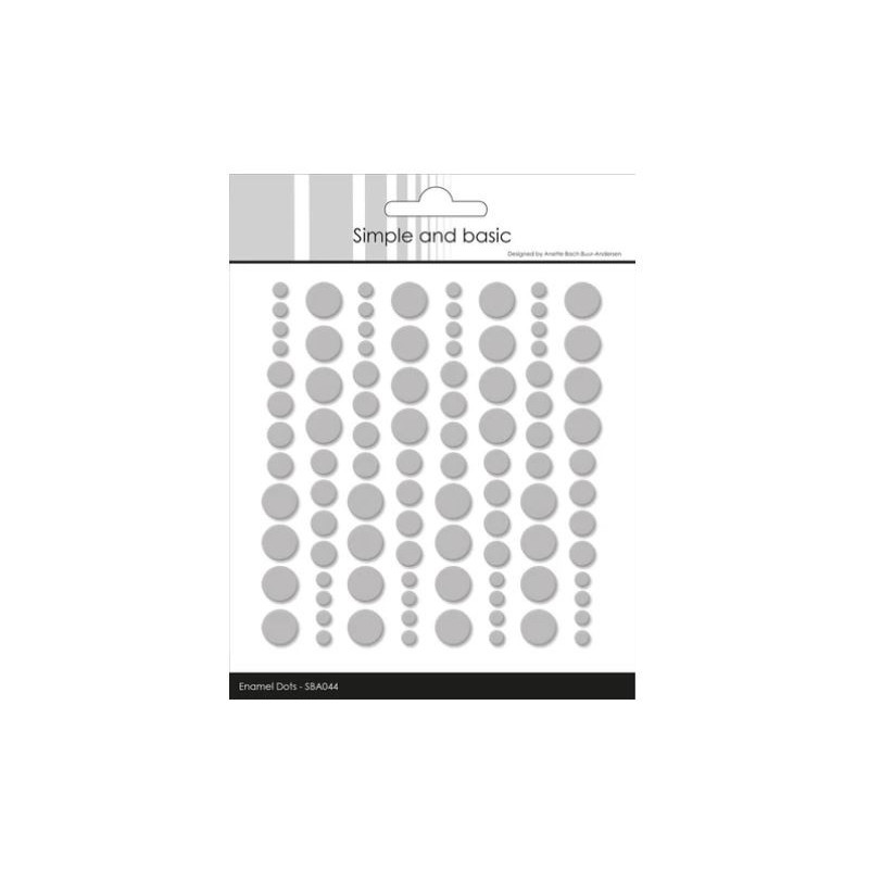 Simple and Basic Enamel Dots Light Grey - (96 pcs)" SBA044
