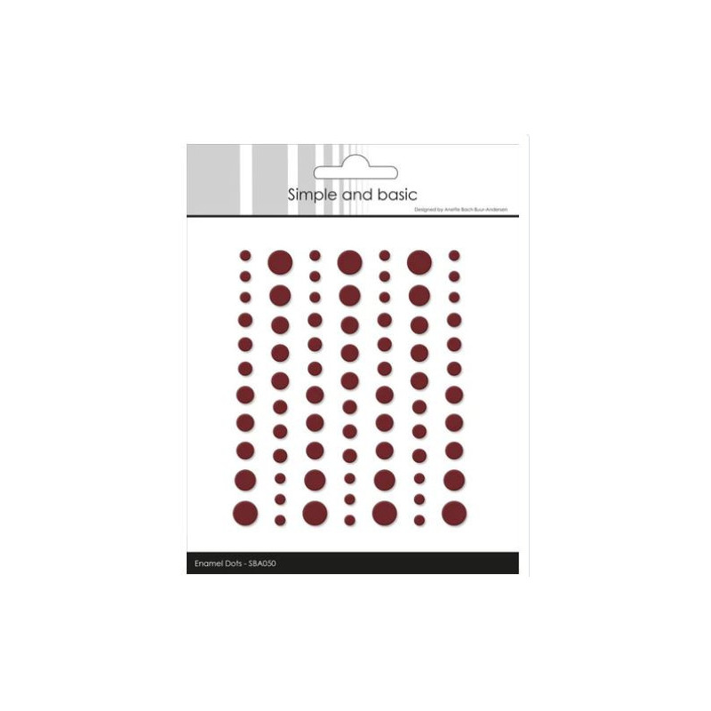 Simple and Basic Matte Enamel Dots Wine Red - (77 pcs)" SBA050