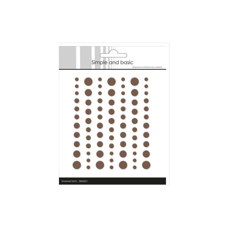 Simple and Basic Matte Enamel Dots Coffee - (77 pcs)" SBA051