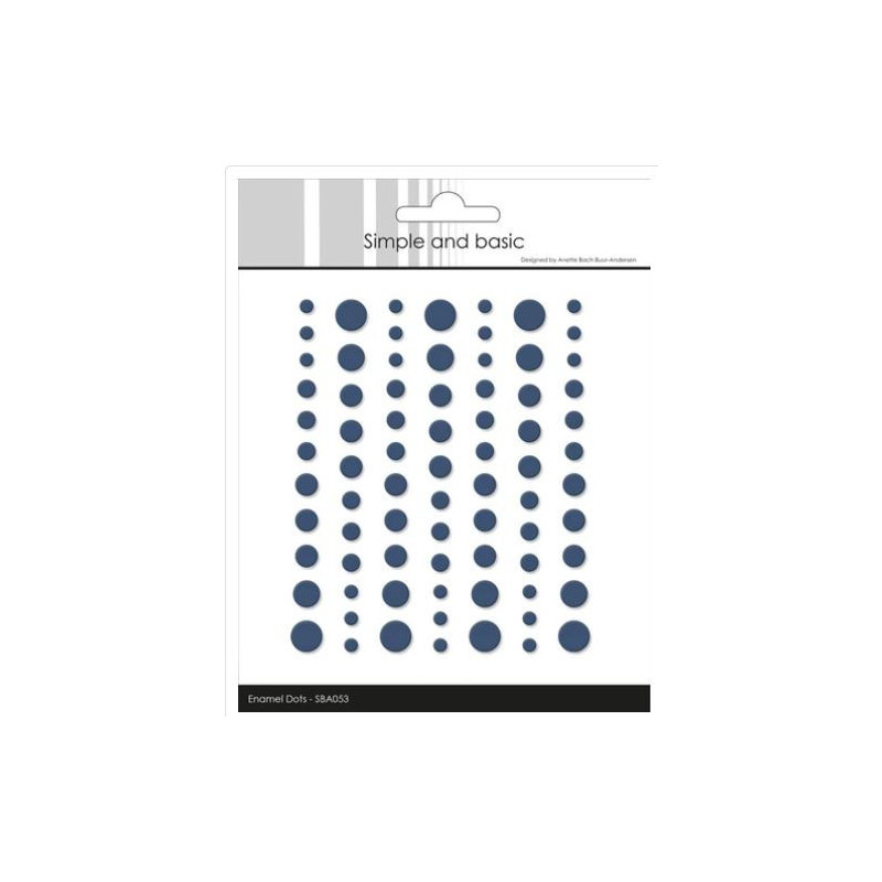 Simple and Basic Matte Enamel Dots Navy - (77 pcs)" SBA053